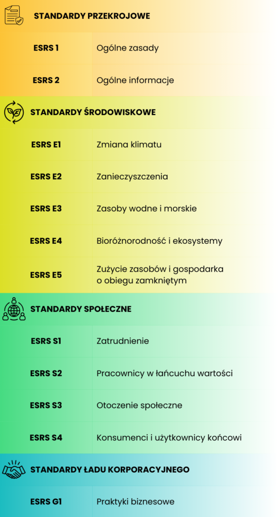 CSRD dwanaście standardów